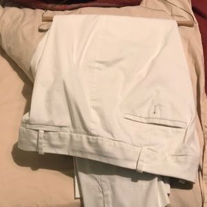 Crop white pants
